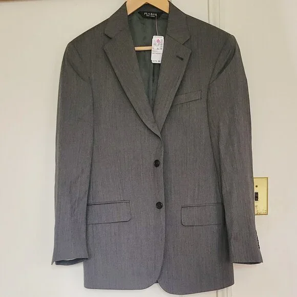 JOS A BANK SIGNATURE🐟 Herringbone Wool Jacket Blazer Suit Top Sport Coat 37~38R